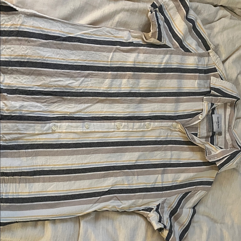 Goodfellow & Co Multicolor Striped Button Down Shirt